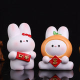 Maxbell Resin Rabbit Figurine Car Dashboard Home Decor for Bedroom Entrance Office StyleA