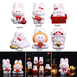 Maxbell Resin Rabbit Figurine Car Dashboard Home Decor for Bedroom Entrance Office StyleA