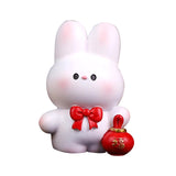 Maxbell Resin Rabbit Figurine Car Dashboard Home Decor for Bedroom Entrance Office StyleA