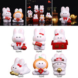 Maxbell Resin Rabbit Figurine Car Dashboard Home Decor for Bedroom Entrance Office StyleA