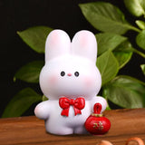 Maxbell Resin Rabbit Figurine Car Dashboard Home Decor for Bedroom Entrance Office StyleA