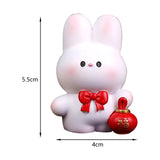Maxbell Resin Rabbit Figurine Car Dashboard Home Decor for Bedroom Entrance Office StyleA