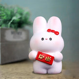 Maxbell Resin Rabbit Figurine Car Dashboard Home Decor for Bedroom Entrance Office StyleB