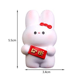 Maxbell Resin Rabbit Figurine Car Dashboard Home Decor for Bedroom Entrance Office StyleB