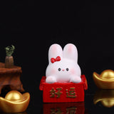 Maxbell Resin Rabbit Figurine Car Dashboard Home Decor for Bedroom Entrance Office StyleC