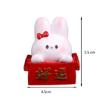 Maxbell Resin Rabbit Figurine Car Dashboard Home Decor for Bedroom Entrance Office StyleC