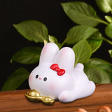 Maxbell Resin Rabbit Figurine Car Dashboard Home Decor for Bedroom Entrance Office StyleD