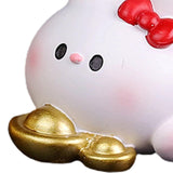 Maxbell Resin Rabbit Figurine Car Dashboard Home Decor for Bedroom Entrance Office StyleD