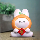 Maxbell Resin Rabbit Figurine Car Dashboard Home Decor for Bedroom Entrance Office StyleE