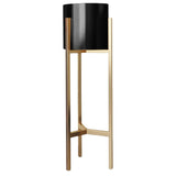 Maxbell Flower Pot Stand Support Planter Storage Display for Garden Home Bedroom 20cmx90cm Black