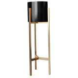 Maxbell Flower Pot Stand Support Planter Storage Display for Garden Home Bedroom 20cmx90cm Black