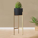 Maxbell Flower Pot Stand Support Planter Storage Display for Garden Home Bedroom 20cmx90cm Black