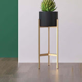 Maxbell Flower Pot Stand Support Planter Storage Display for Garden Home Bedroom 20cmx90cm Black