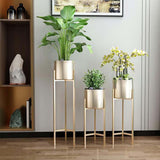 Maxbell Flower Pot Stand Support Planter Storage Display for Garden Home Bedroom 20cmx60cm Aureate