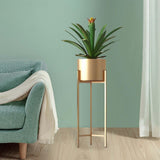 Maxbell Flower Pot Stand Support Planter Storage Display for Garden Home Bedroom 20cmx60cm Aureate