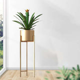 Maxbell Flower Pot Stand Support Planter Storage Display for Garden Home Bedroom 20cmx70cm Aureate