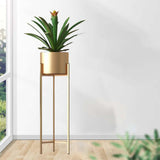 Maxbell Flower Pot Stand Support Planter Storage Display for Garden Home Bedroom 20cmx90cm Aureate