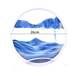 Maxbell Artistic Moving Sand Picture Dynamic Display 3D Hourglass Creative Landscape Blue