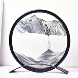 Maxbell Artistic Moving Sand Picture Dynamic Display 3D Hourglass Creative Landscape Black