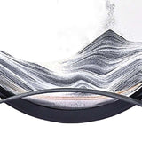 Maxbell Artistic Moving Sand Picture Dynamic Display 3D Hourglass Creative Landscape Black