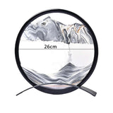Maxbell Artistic Moving Sand Picture Dynamic Display 3D Hourglass Creative Landscape Black