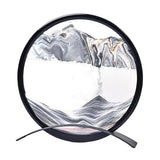 Maxbell Artistic Moving Sand Picture Dynamic Display 3D Hourglass Creative Landscape Black