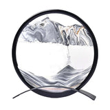 Maxbell Artistic Moving Sand Picture Dynamic Display 3D Hourglass Creative Landscape Black