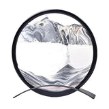 Maxbell Artistic Moving Sand Picture Dynamic Display 3D Hourglass Creative Landscape Black