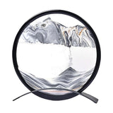 Maxbell Artistic Moving Sand Picture Dynamic Display 3D Hourglass Creative Landscape Black