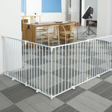 Maxbell Pet Fence High Pets Puppy Supplies Guard Barrier Dog Gate for Lawn Garden 7 Rod 48x76cm