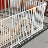 Maxbell Pet Fence High Pets Puppy Supplies Guard Barrier Dog Gate for Lawn Garden 5 Rod 35x76cm