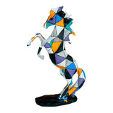 Maxbell Resin Figurines Sculptures Sill Office Tabletop Decors Cabinet Horse Statues Galloping Grids