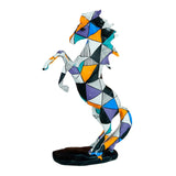 Maxbell Resin Figurines Sculptures Sill Office Tabletop Decors Cabinet Horse Statues Galloping Grids