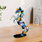Maxbell Resin Figurines Sculptures Sill Office Tabletop Decors Cabinet Horse Statues Galloping Grids