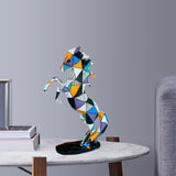 Maxbell Resin Figurines Sculptures Sill Office Tabletop Decors Cabinet Horse Statues Galloping Grids