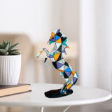 Maxbell Resin Figurines Sculptures Sill Office Tabletop Decors Cabinet Horse Statues Galloping Grids