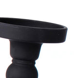 Maxbell Black Pillar Candle Holder Nordic Style Candlestick for Home Party Ornament 7.9cmx8.8cm