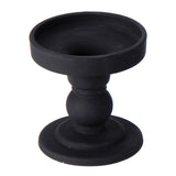 Maxbell Black Pillar Candle Holder Nordic Style Candlestick for Home Party Ornament 7.9cmx8.8cm