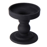 Maxbell Black Pillar Candle Holder Nordic Style Candlestick for Home Party Ornament 7.9cmx8.8cm