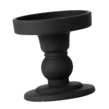 Maxbell Black Pillar Candle Holder Nordic Style Candlestick for Home Party Ornament 7.9cmx8.8cm