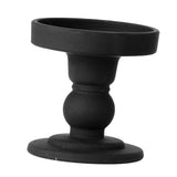 Maxbell Black Pillar Candle Holder Nordic Style Candlestick for Home Party Ornament 7.9cmx8.8cm