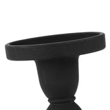 Maxbell Black Pillar Candle Holder Nordic Style Candlestick for Home Party Ornament 7.9cmx11.4cm
