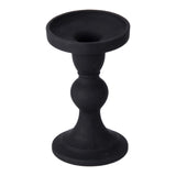 Maxbell Black Pillar Candle Holder Nordic Style Candlestick for Home Party Ornament 7.9cmx13.6cm