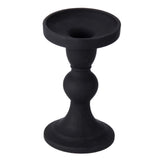 Maxbell Black Pillar Candle Holder Nordic Style Candlestick for Home Party Ornament 7.9cmx13.6cm