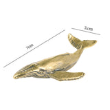 Maxbell Solid Brass Whales Goldfish Sculpture Crafts Office Decorations Decorative