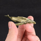 Maxbell Solid Brass Whales Goldfish Sculpture Crafts Office Decorations Decorative