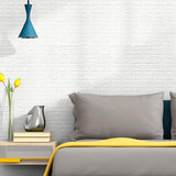 Maxbell Wall Panels Wallpaper Removable Waterproof Wall Sticker for TV Background white