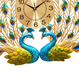 Maxbell Creative Peacock Wall Clock Non Ticking Wall Watch Fashion for Office Home StyleB