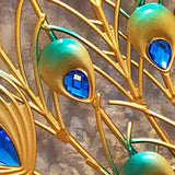 Maxbell Creative Peacock Wall Clock Non Ticking Wall Watch Fashion for Office Home StyleB