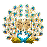 Maxbell Creative Peacock Wall Clock Non Ticking Wall Watch Fashion for Office Home StyleB